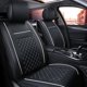 thumbnail image 2 of Funda para silla de coche, Protector decorativo Interior de cuero para automóvil, reemplazo de equipo de decoración automotriz cómodo Herramientas de reparación de automóviles Blanco negro Scienceny VI017126-02, 2 of 6