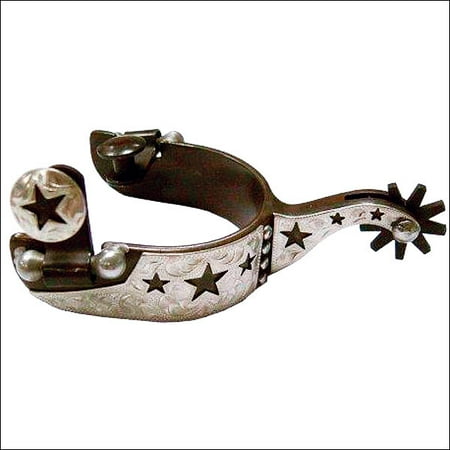 G&s Design - HILASON ANTIQUE BROWN YOUTH SPUR STARS CUT-OUT DESIGN GS ENGRAVED TRIM