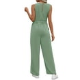 thumbnail image 4 of UVN Jumpsuits for women Summer Casual Romper Sleeveless Wide Leg Long Pants Outfits Dressy Woman Clothes, 4 of 8