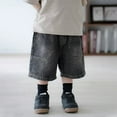 thumbnail image 4 of REDARER Boys' Summer Denim Cargo Shorts Stylish Comfortable Casual Outfit for Toddler to Youth,4-5 Years, 4 of 8