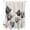 Black White, variant on Split Shower Curtain for Transfer Bench, Vintage Tulip Fabric Shower Curtains for Bathroom, Black Grey Beige Bloom Flower Floral Tub Sliding Transfer Bench Waterproof Bath Curtains 72"x96"