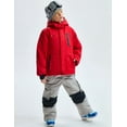 thumbnail image 4 of GEMYSE Boy's Waterproof Ski Snow Jacket Hooded Fleece Windproof Winter Jacket (Oriental Red,8), 4 of 5