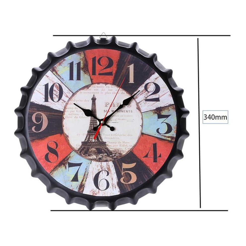 Classic 34cm Beer Bottle Cap Wall Clock Vintage Bar Home Coffee Shop Decor Walmart Canada