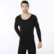 thumbnail image 2 of Minnieouse Conjunto de ropa interior térmica, sin costuras, fino, cómodo, Otoño Invierno, Calzoncillos largos, Tops, ropa interior de oficina, Base, Ropa interior Hombre Negro Tipo 1 Minnieouse AP013730-01, 2 of 6