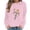 Pink Sweatshirts, variant on Jsaierl Halloween Sweatshirts Women Plus Size Graphic Pullovers Vintage Work Crewneck Long Sleeve Sweater Tops Halloween Costumes, Sizes S-2XL