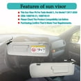 thumbnail image 2 of Sun Visor Replacement Fit For Tesla Model 3 , For Model Y 2017-2020, OE:1088740-31, 1088740-01, Sun Visor With Mirror, Driver Left & Passenger Right Side-gray-right, 2 of 6