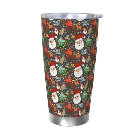 

Matuu Merry Christmas for 20oz Durable Thermal Cups Keep Drinks Cold and Hot Insulated Car Mug with Lid-Without Straw