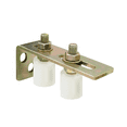 thumbnail image 2 of 2 Pcs Rouleaux de Guidage de Porte Coulissante avec Support en L Réglable Double Rouleaux en Nylon, 2 of 5
