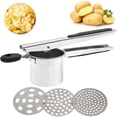 thumbnail image 1 of Potato Press Made Of Stainless Steel, Spaetzle Press, Professional Spaetzle Chef With 3 Perforated Discs, 1 of 8