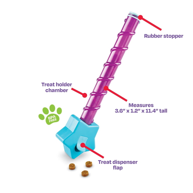 Brightkins Magic Wand Treat Dispenser: Star - Playful Dog Toy and