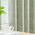 thumbnail image 4 of Curtainking Blackout Curtains 63 inch Sage Geometric Pattern Window Curtains for Living Room Darkening Bedroom Thermal Grommet Curtains set of 2, 4 of 8