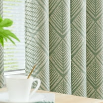 Curtainking Blackout Curtains for Living Room Bedroom 84 inch Sage Window Curtains Geometric Pattern Darkening Thermal Grommet Curtains set of 2