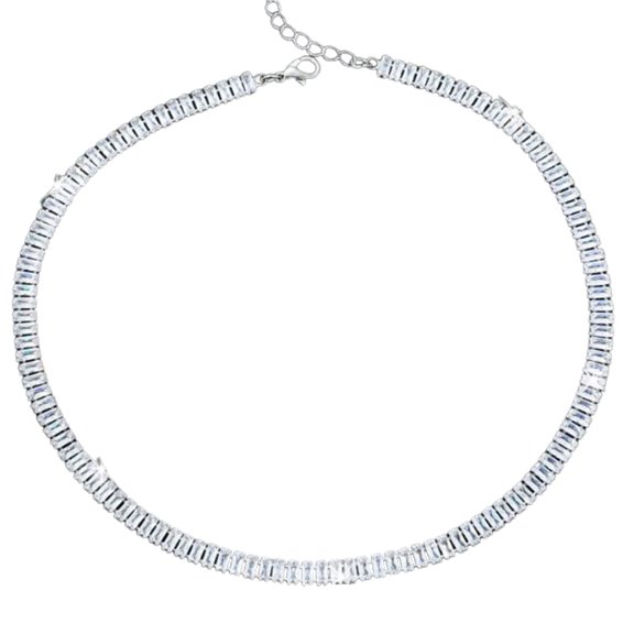 Adjustable Simple Lightweight Choker Collar Inlaid Cubic Zirconia Wedding Choker Necklace Jewelry Gift