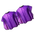 thumbnail image 3 of 2Pcs Hair Dye Cape Purple Cloth PVC for Professional Hairstylists, 3 of 9