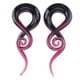 thumbnail image 1 of Tapones para orejas en espiral, tachuelas de vidrio violeta para expansión de orejas, joyería para piercing de 12 mm, 1 of 8