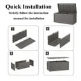 thumbnail image 2 of Decksplore 150 Gal Outdoor Storage Box, Lockable, UV-Resistant, HDPE Waterproof Deck Box, Outdoor Storage Bench for Cushions, Folding Chairs (Coffee), 2 of 7