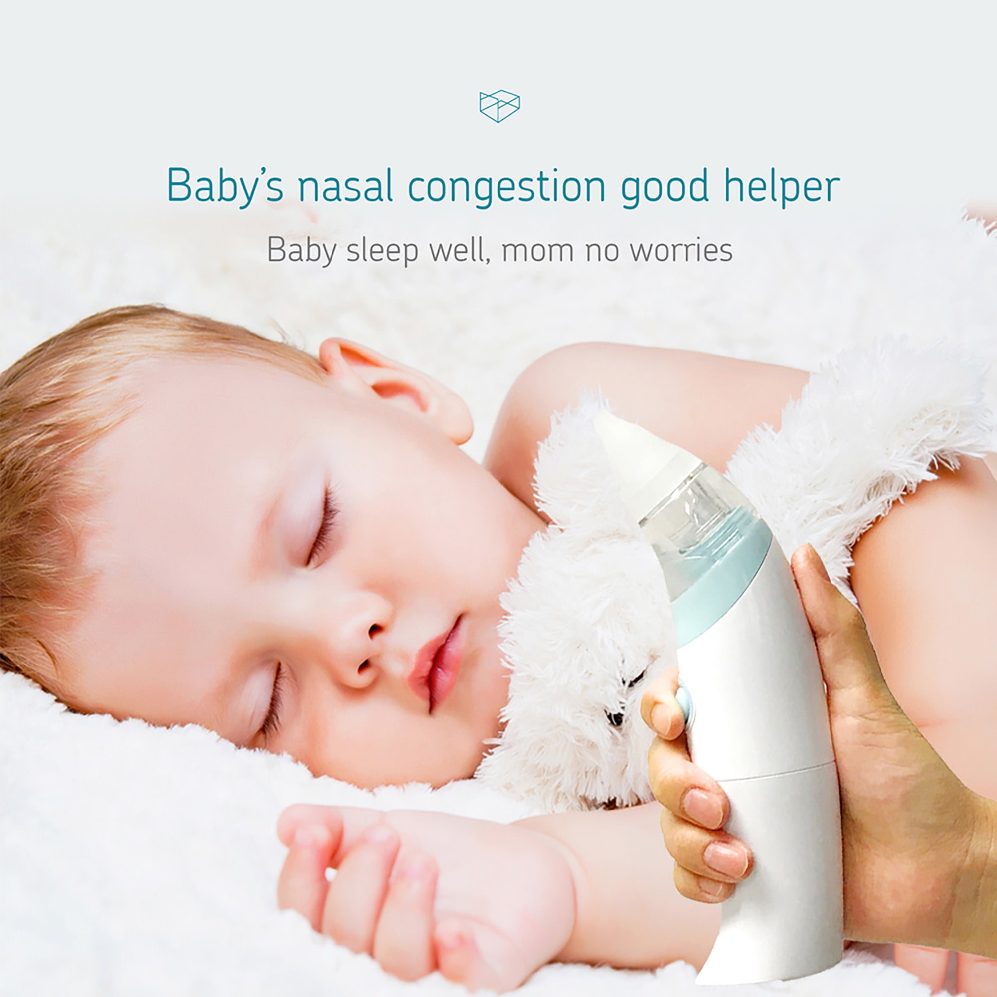 Little Martin's: Baby Electric Nasal Aspirator - Blue - Clears Congestion, Removes Mucus, Gentle & Quick, Silicone Tip, Waterproof, Infant-Kids-Adult