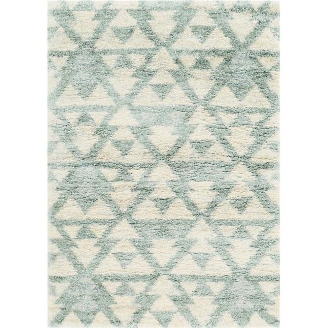 HomeRoots 352489 5 ft. 3 in. x 7 ft. 7 in. Polypropylene Ivory & Grey Area Rug