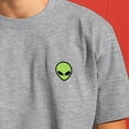 thumbnail image 4 of Dalix Alien Heavy Cotton Short Sleeve Summer Tee Mens in Heather Gray XL X-Large, 4 of 4