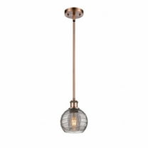 Innovations Lighting - Athens Deco Swirl - 1 Light Stem Hung Mini Pendant In