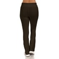thumbnail image 5 of SR Women's Cotton High Waist Straight Leg Active Yoga Workout Pants (Size: XS-5X), Small, Brown, 5 of 5