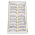 thumbnail image 2 of 10 pares de pestañas postizas 3D hechas a mano, aspecto natural, pestañas postizas cruzadas para maquillaje 218, 2 of 14