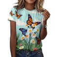 thumbnail image 3 of Daisy T Shirts Basic T-Shirt Short Sleeve Ladies Tee Shirt Summer Graphic Clothing, 3 of 5