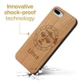 thumbnail image 3 of Case Yard Wooden Case Outside Soft TPU Silicone, Slim Fit Shockproof Wood Protective Phone Cover for Girls Boys Men and Women, Supports Wireless Charging Libra Sign Design case for iPhone-8-Plus, 3 of 7