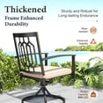 thumbnail image 3 of MF Studio 7-Piece Outdoor Patio Dining Set with Swivel Cushioned Chairs & Round Table for 6, Black, 3 of 12