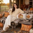 thumbnail image 5 of Thanksgiving Fall Harvest Throw Pillow Covers 12x20 Inch Set of 4, Printed Pumpkin Decorative Pillowcases, Farmhouse Holiday Cushion Covers for Sofa Living Room Home Fall Halloween Thanksgiving Decor, 5 of 8