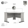 thumbnail image 4 of Pemberly Row Large Corner Desk with Drawers in Platinum Gray - Engineered Wood, 4 of 10