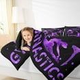 thumbnail image 4 of Homewish Gymnastics Dancing Lovers Bedding Comforter Set,Girls Gymnastic Sports Twin Comforter Sets,Purple Sequin Print Bedding Set For Kids,Ultra Soft Home Decor Reversible,2 Pieces, 4 of 8