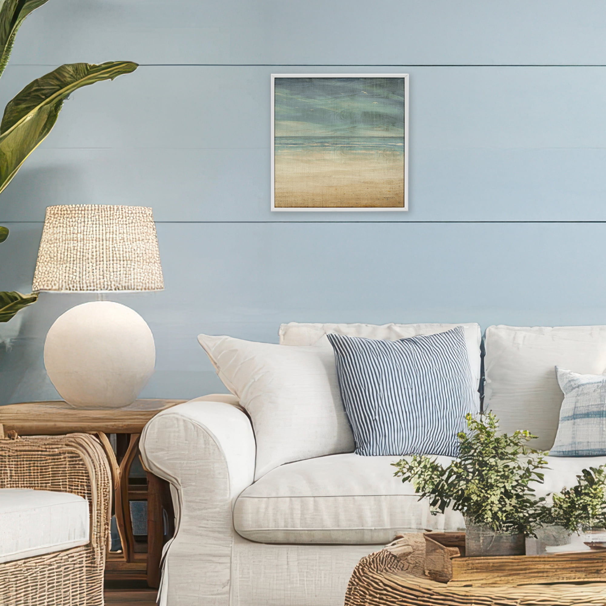 Stupell Industries Moody Coastal Days White Framed Giclee Art, design by Dan Meneely