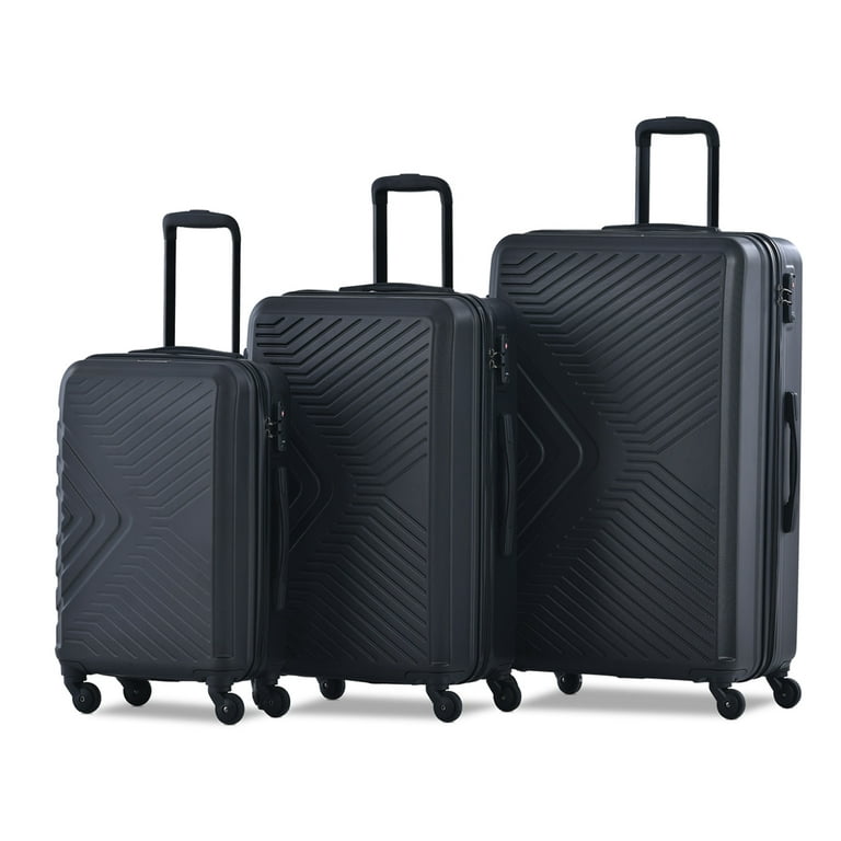Travelhouse 3 Piece Hardside Luggage Set Hardshell Lightweight Suitcase  with TSA Lock Spinner Wheels 20in24in28in.(Light Purple)