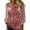 Pink, variant on GDREDA Women's Casual Loose Fit Sequin Crew Neck Long Sleeve Blouse Top Gold,S