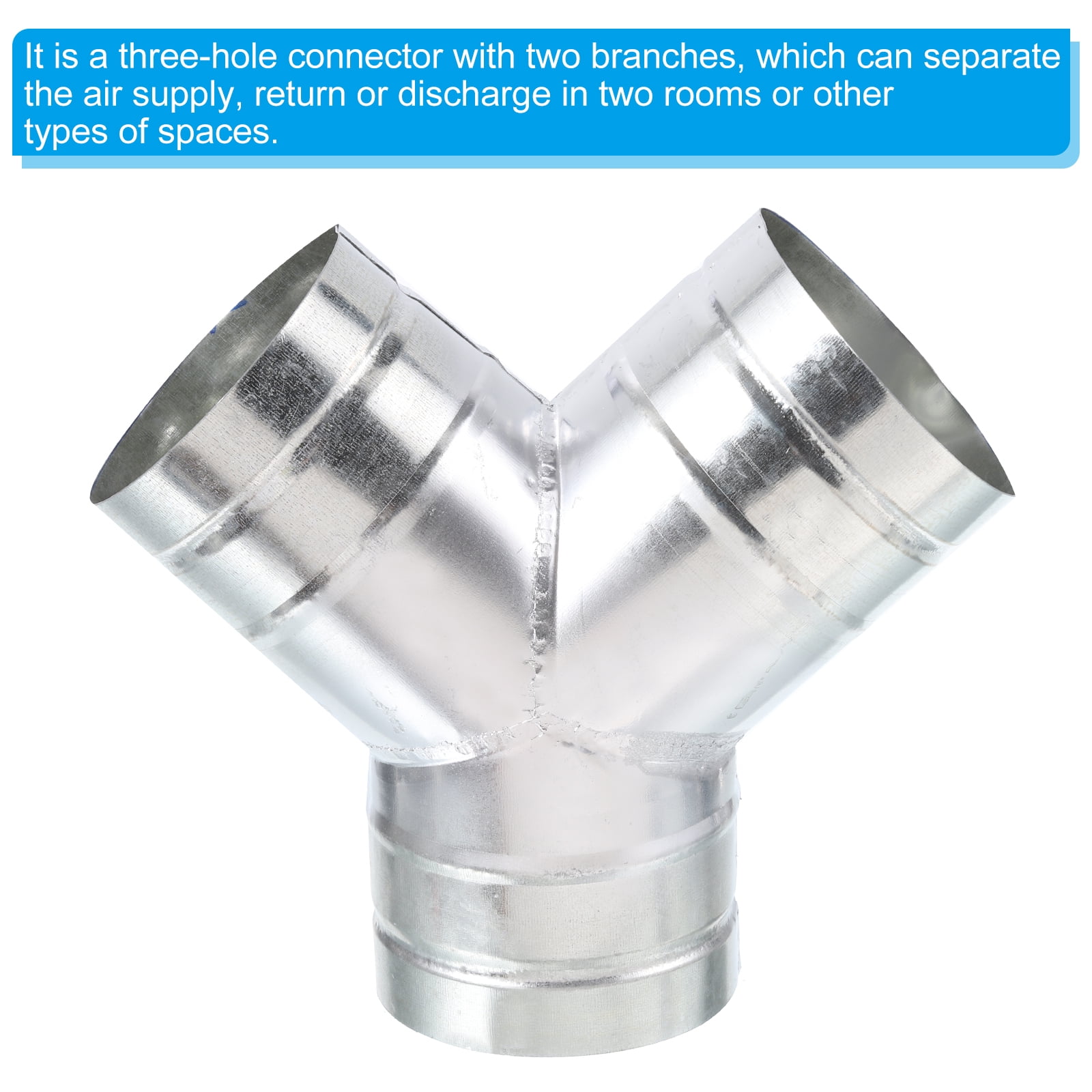 Uxcell 5 Inch 3 Way Duct Splitter Y Connector Air Vent Duct Hose Exhaust Pipe Adapter