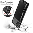thumbnail image 5 of Case Compatible with iPhone 15 with Card Holder 4-Card Dual Layer Heavy Duty Shockproof Wallet Case Hidden Flip Card Slot Protective Hard Shell Back Cover Case for iPhone 15, 6.1 Inch Black, 5 of 7