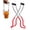 Red, variant on Canning Jar Lifter Tongs, Stainless Steel Jar Lifter with Rubber Grips - for Slip Wide-Mouth Clip for Kitchen Restaurant