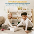 thumbnail image 3 of ECR4Kids 4-Tier Organizer with 16 Removable Plastic Bins, 4x4, Toy Storage, Dark Natural/White, 3 of 9
