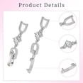 thumbnail image 2 of Necklace Bracelet Extenders, 3Pcs White Gold Plated Crystal Rhinestone Foldover Extension Clasp Set for Women, 2 of 6
