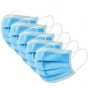 3-Layer Disposable Face Mask, Blue in 50-Pack
