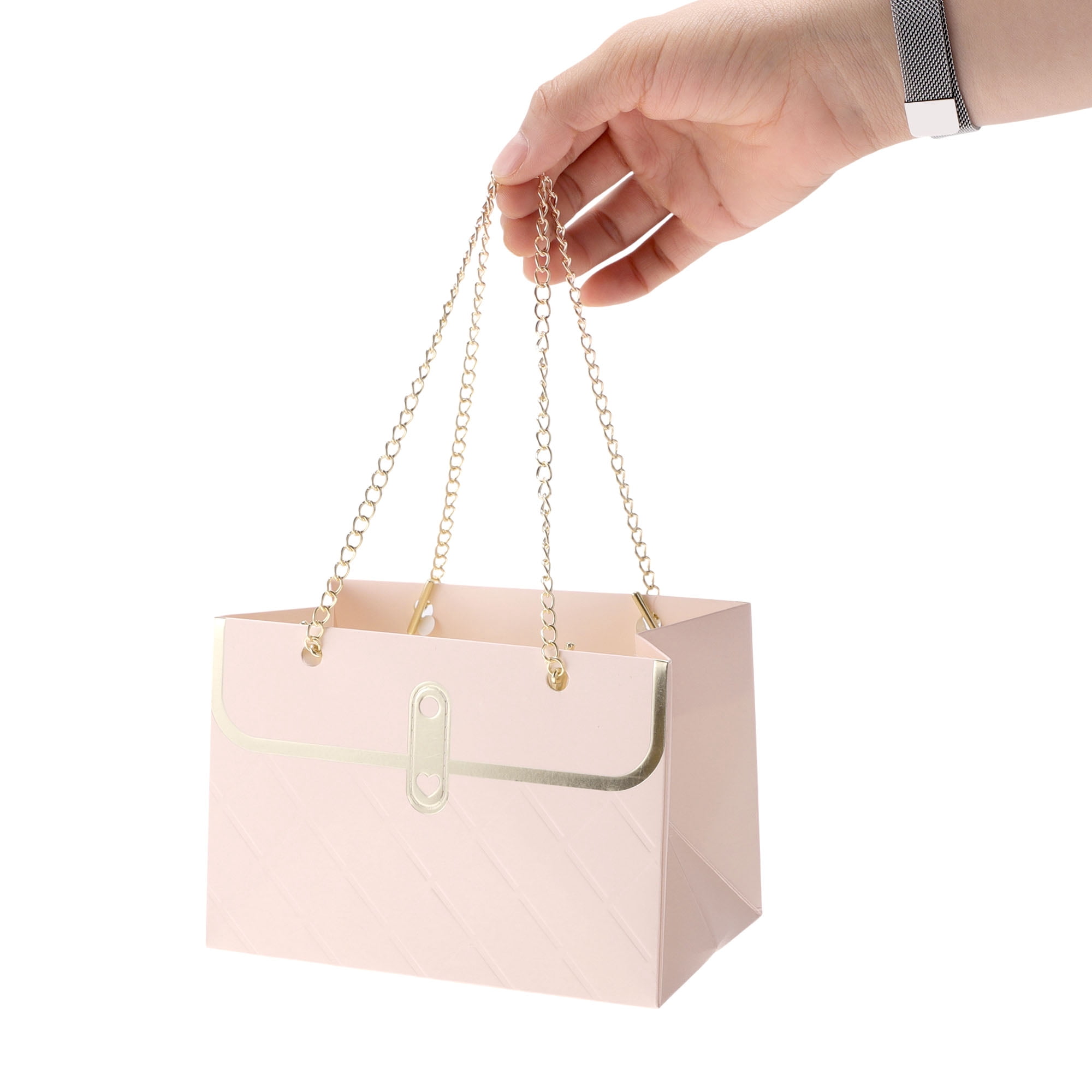 Unique Bargains Rectangular Gift Bags for All Occasions ideal for Birthdays Pink
