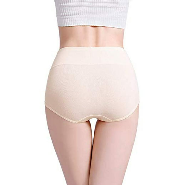 LELINTA Women's Soft Stretch Panties High Waist Underwear Cotton