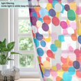 thumbnail image 4 of Yayeee Window Curtains Light Filtering 63"x42" Grommet Panel Pair Home Living Room Decor, Blue Colorful Circles, 4 of 7