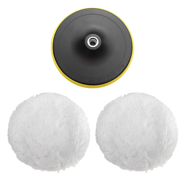 Langgg Car Polishing Pad Self-adhesive Buffing Pad Reusable Portable 7 Inch Car Cleaning Accessory, Type 3 set 3