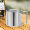 thumbnail image 3 of Taza de agua para acampar taza de café de acero inoxidable té cerveza taza de café para uso al aire libre, 3 of 9