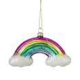 thumbnail image 1 of Northlight 4.75" Glass Rainbow and Clouds Christmas Ornament, 1 of 4
