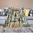 thumbnail image 6 of Blanket Yellow and Navy Blue Nautical Stripe Soft Throw Blanket Modern Luxurious Warm and Cozy for Couch Sofa Bed Office Gift for Valentine Mother Father Couple 50"x60" Suitable for All Season, 6 of 6
