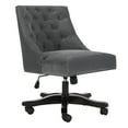 thumbnail image 2 of SAFAVIEH Soho Tufted Swivel Desk Chair with Caster, Grey Velvet, 2 of 9