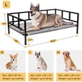 thumbnail image 4 of ZXNYH Metal Elevated Dog Bed, Cooling Raised Pet Cot with Chew Proof and Washable Textilene Mesh, No-Slip Feet and Stable Rustless Frame for Indoor & Outdoor, Medium, Brown, 4 of 6